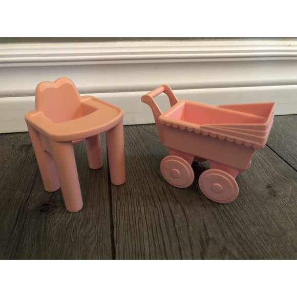 Vintage Playskool Pink Dollhouse Furniture - Picture 2 of 8